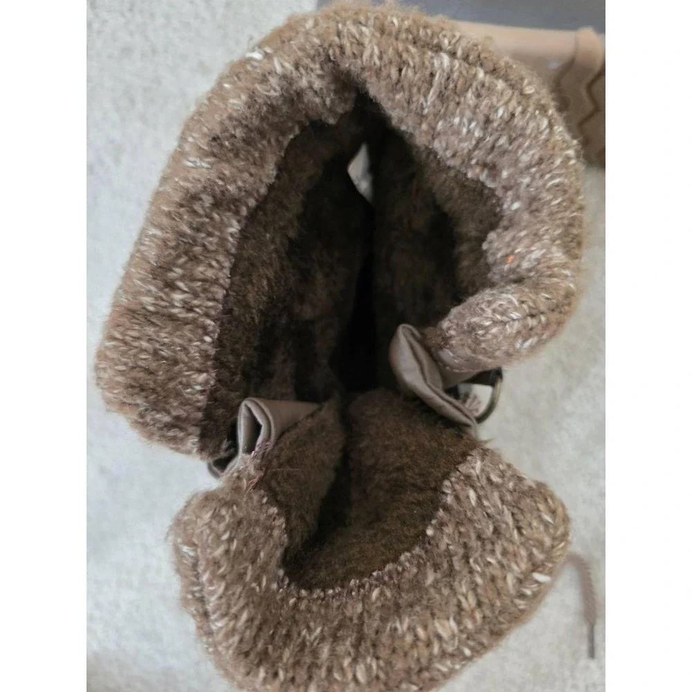 Baretraps‎ Brown Quilted Knit Waterproof Duck Winter Boot 7M